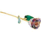 24K Solid Gold Rose- Opal